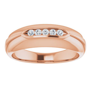 Exquisite 14K White Gold Natural Diamond Ring with 1/6 Carat Weight