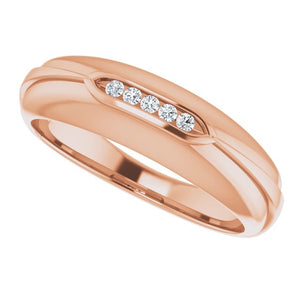 Exquisite 14K White Gold Natural Diamond Ring with 1/6 Carat Weight
