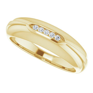 Exquisite 14K White Gold Natural Diamond Ring with 1/6 Carat Weight