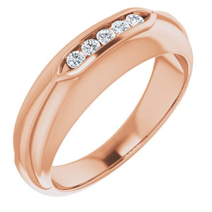 Exquisite 14K White Gold Natural Diamond Ring with 1/6 Carat Weight