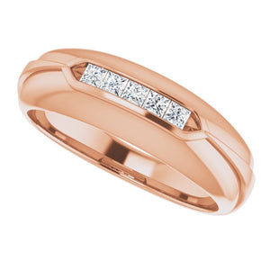 Exquisite 14K White Gold Natural Diamond Ring with 1/6 Carat Weight