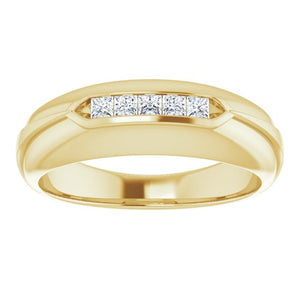 Exquisite 14K White Gold Natural Diamond Ring with 1/6 Carat Weight