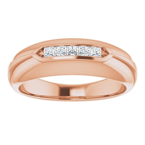 Exquisite 14K White Gold Natural Diamond Ring with 1/6 Carat Weight