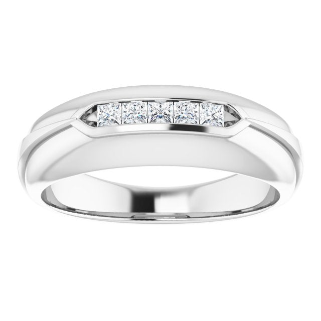 14K White 1/6 CTW Natural Diamond Ring