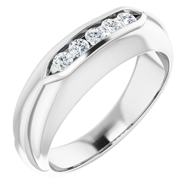 14K White 1/6 CTW Natural Diamond Ring