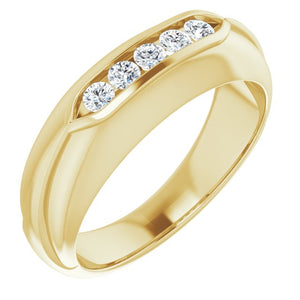 Exquisite 14K White Gold Natural Diamond Ring with 1/6 Carat Weight