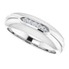 14K White Gold Natural Diamond Ring with 1/6 Carat Total Weight