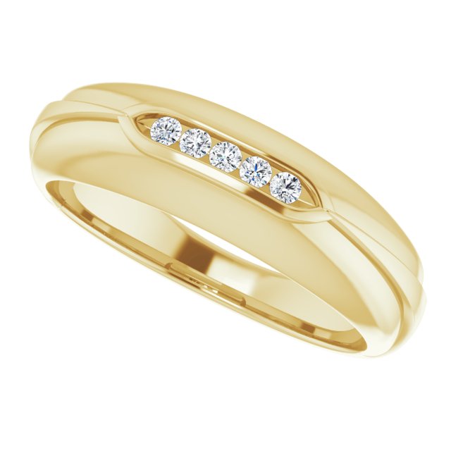 14K White 1/6 CTW Natural Diamond Ring