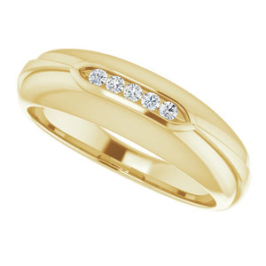 Exquisite 14K White Gold Natural Diamond Ring with 1/6 Carat Weight