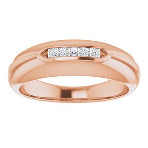 Exquisite 14K White Gold Natural Diamond Ring with 1/6 Carat Weight