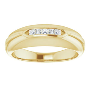 Exquisite 14K White Gold Natural Diamond Ring with 1/6 Carat Weight
