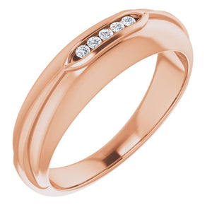 Exquisite 14K White Gold Natural Diamond Ring with 1/6 Carat Weight