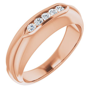 Exquisite 14K White Gold Natural Diamond Ring with 1/6 Carat Weight