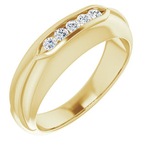 Exquisite 14K White Gold Natural Diamond Ring with 1/6 Carat Weight