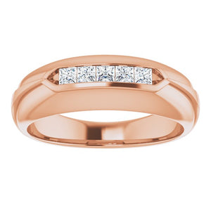Exquisite 14K White Gold Natural Diamond Ring with 1/6 Carat Weight