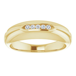 Exquisite 14K White Gold Natural Diamond Ring with 1/6 Carat Weight