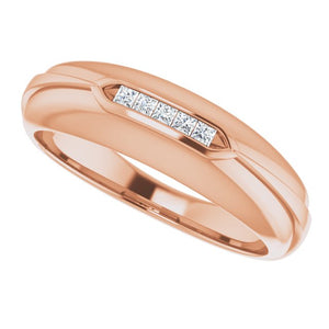 Exquisite 14K White Gold Natural Diamond Ring with 1/6 Carat Weight