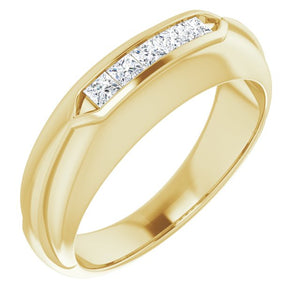 Exquisite 14K White Gold Natural Diamond Ring with 1/6 Carat Weight