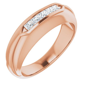 Exquisite 14K White Gold Natural Diamond Ring with 1/6 Carat Weight