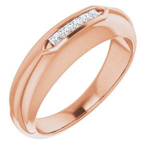 Exquisite 14K White Gold Natural Diamond Ring with 1/6 Carat Weight
