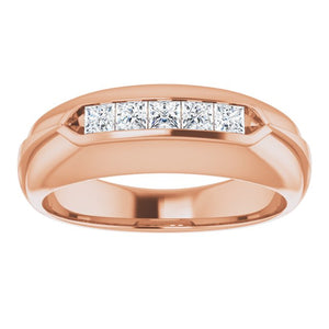 Exquisite 14K White Gold Natural Diamond Ring with 1/6 Carat Weight