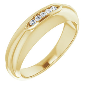Exquisite 14K White Gold Natural Diamond Ring with 1/6 Carat Weight