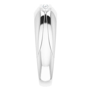 Exquisite 14K White Gold Natural Diamond Ring with 1/6 Carat Weight