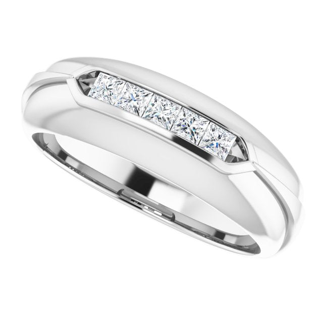 14K White 1/6 CTW Natural Diamond Ring