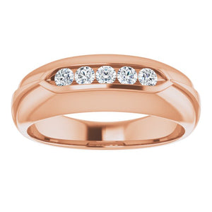 Exquisite 14K White Gold Natural Diamond Ring with 1/6 Carat Weight