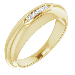 Exquisite 14K White Gold Natural Diamond Ring with 1/6 Carat Weight