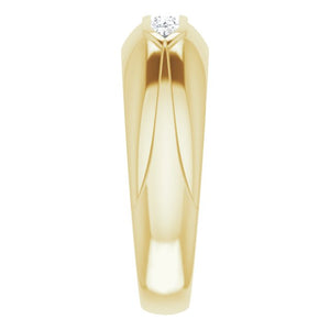 Exquisite 14K White Gold Natural Diamond Ring with 1/6 Carat Weight
