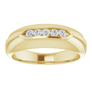 Exquisite 14K White Gold Natural Diamond Ring with 1/6 Carat Weight