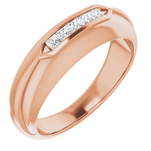 Exquisite 14K White Gold Natural Diamond Ring with 1/6 Carat Weight