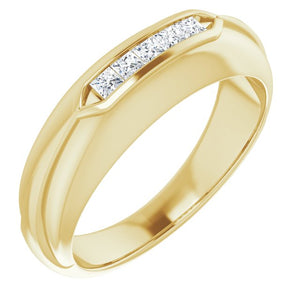 Exquisite 14K White Gold Natural Diamond Ring with 1/6 Carat Weight
