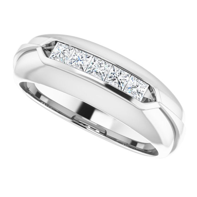 14K White 1/6 CTW Natural Diamond Ring