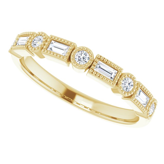 14K Yellow 1/4 CTW Natural Diamond Anniversary Band