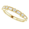 14K Yellow Gold 1/4 CTW Straight Baguette Diamond Anniversary Band