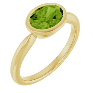 14K Gold, Sterling Silver & Platinum Natural Garnet Ring - Options Available