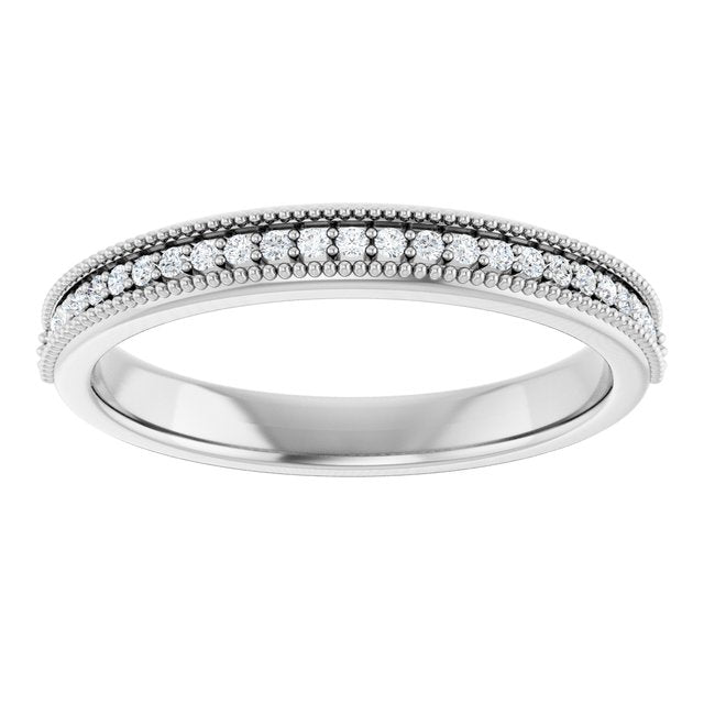 14K White 1/10 CTW Natural Diamond Anniversary Band