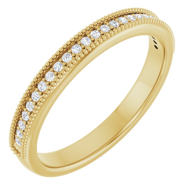 14K White 1/10 CTW Natural Diamond Anniversary Band