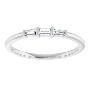 14K Gold Natural Diamond Stackable Ring - Options Available
