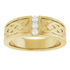 14K White 1/5 CTW Natural Diamond Celtic-Inspired Ring