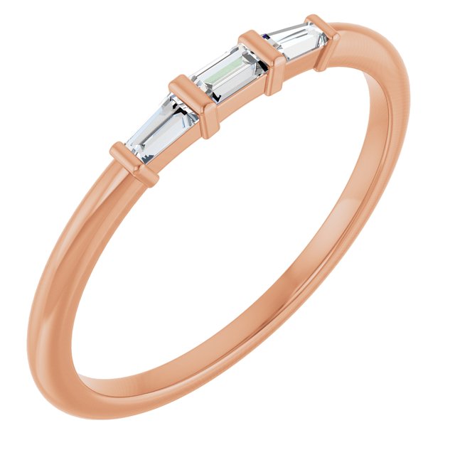 14K Gold Natural Diamond Stackable Ring - Options Available