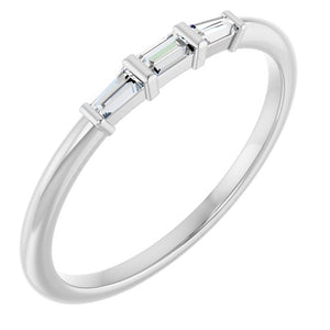 14K Gold Natural Diamond Stackable Ring - Options Available