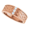 14K White 1/5 CTW Natural Diamond Celtic-Inspired Ring