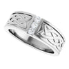 Celtic Elegance: 14K White Gold 1/5 CTW Natural Diamond Ring