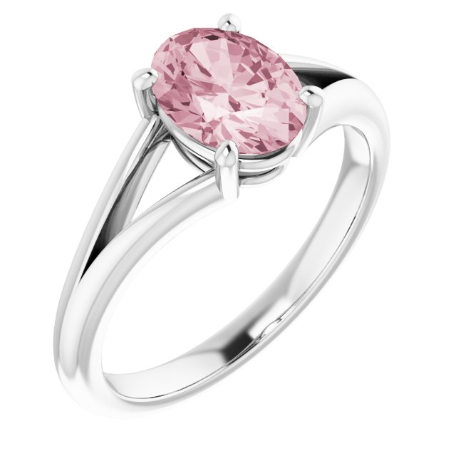 14K Gold & Platinum Natural Pink Morganite Ring - Options Available