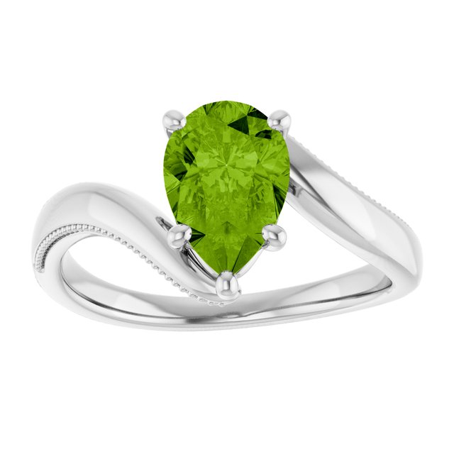 14K Gold Natural Peridot Ring - Options Available