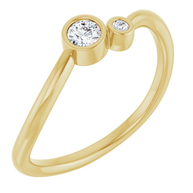 14K Gold, Platinum, Sterling Silver Natural Diamond Ring - Options Available