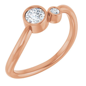 14K Gold, Silver & Platinum Natural Diamond Ring - Options Available